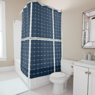 Image of a solar power panel funny shower curtain