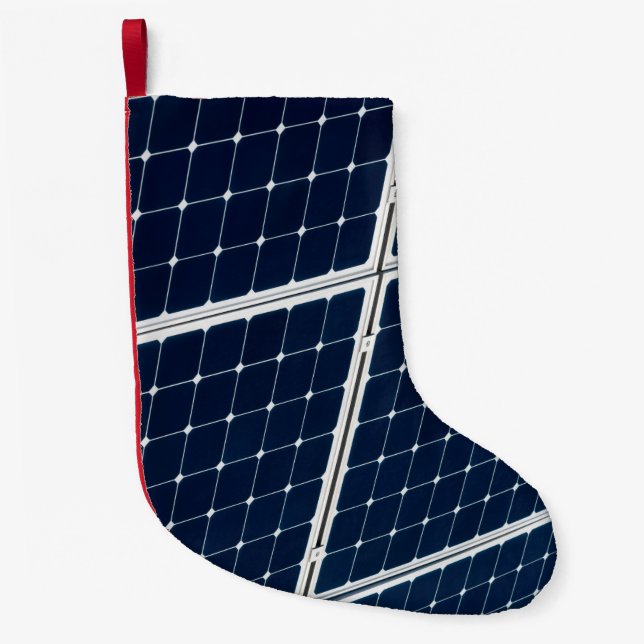 Image of a solar power panel funny small christmas stocking (Front)
