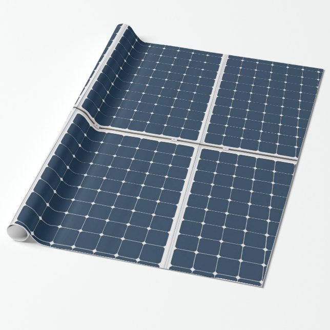Image of a solar power panel funny wrapping paper (Unrolled)