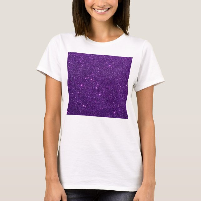 Image of Bright Purple Glitter T-Shirt (Front)