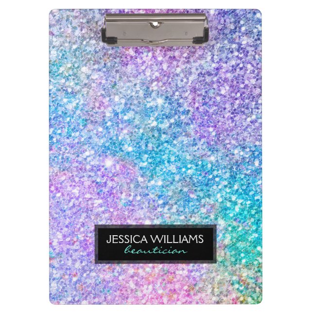 Image Of Colourful Glitter Clipboard (Front)