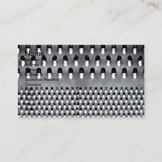Image of Funny Cheese Grater Business Card (Front)