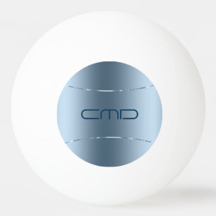 Image Of Metallic Blue - Stainless Steel Look Ping Pong Ball