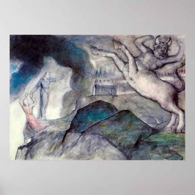 Image of Minotaur to illustrate Inferno, Canto XII Poster (Front)