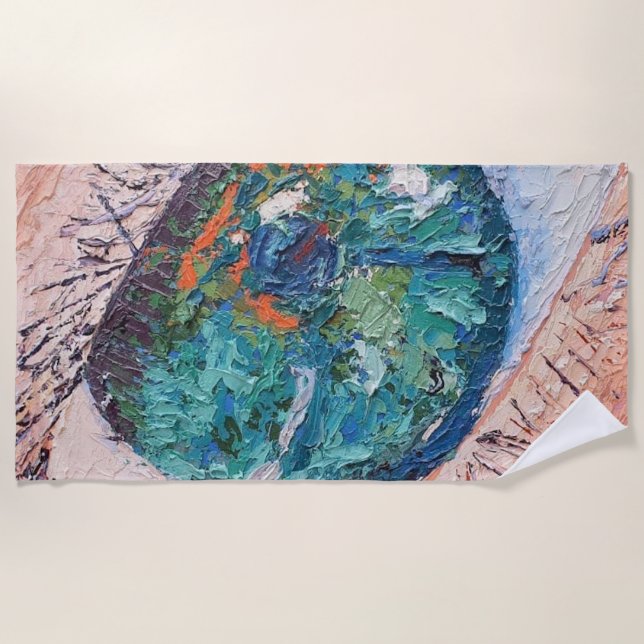 Image of my work Looking Back from the Eyes Beach Towel (Front)