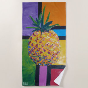 Image of my work Pineapple. Series Beach Towel