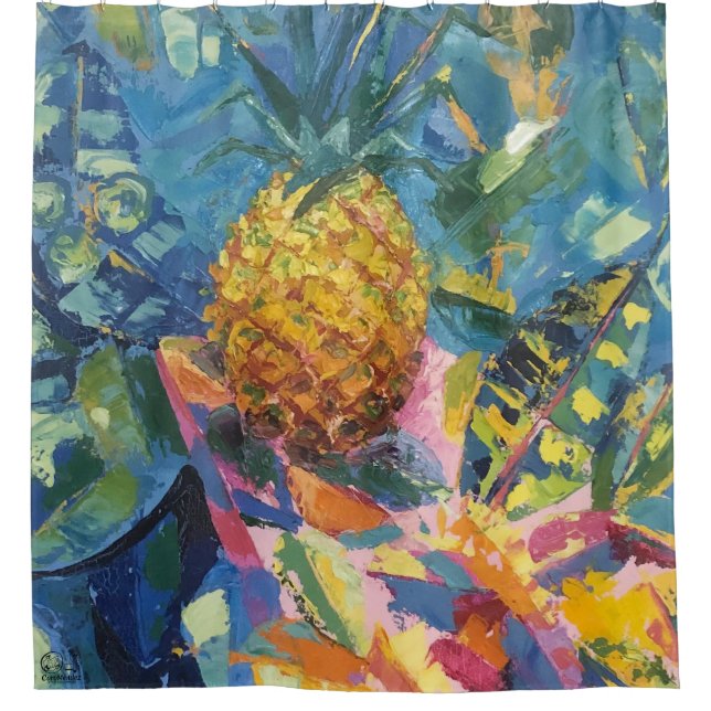 Image of my work Pineapple Shower Curtain (Front)