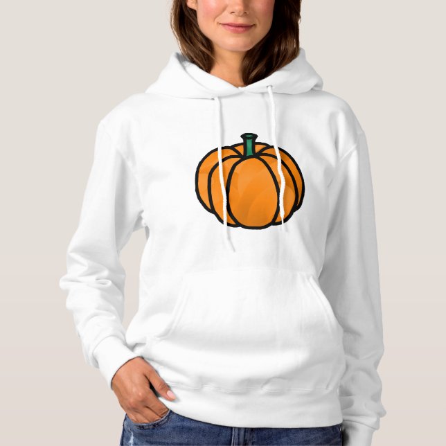 Image of Orange Pumpkin Hoodie (Front)