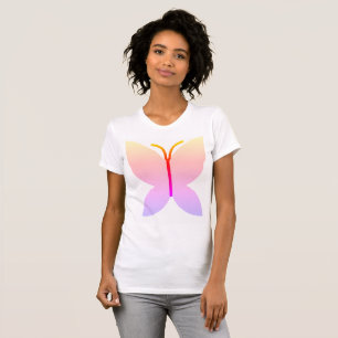Image of Pastel Gradient Butterfly T-Shirt