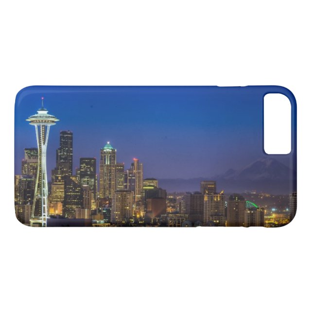 Image of Seattle Skyline in morning hours Case-Mate iPhone Case (Back (Horizontal))
