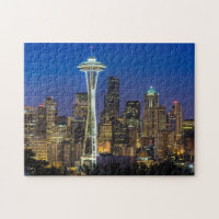 Image of Seattle Skyline in morning hours.