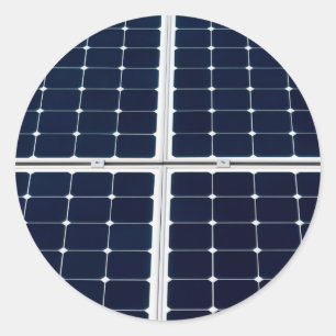Image of solar power panel funny classic round sticker