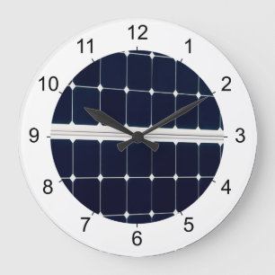 Image of solar power panel large clock