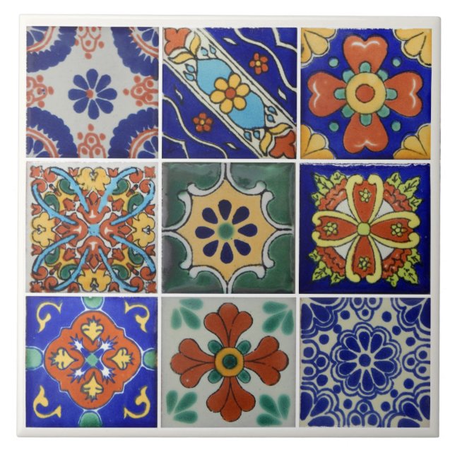 Image of Talavera Tile on 6 x 6 Ceramic Tile (Front)