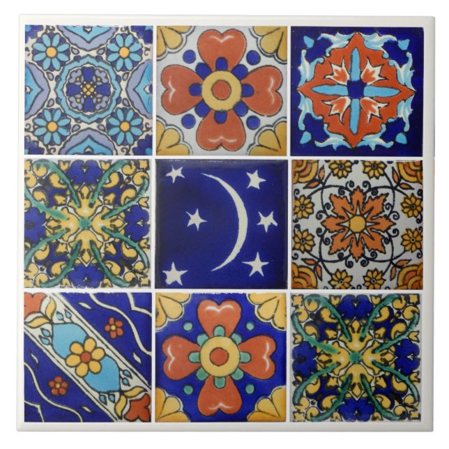 Image of Talavera Tile on 6 x 6 Ceramic Tile (Front)