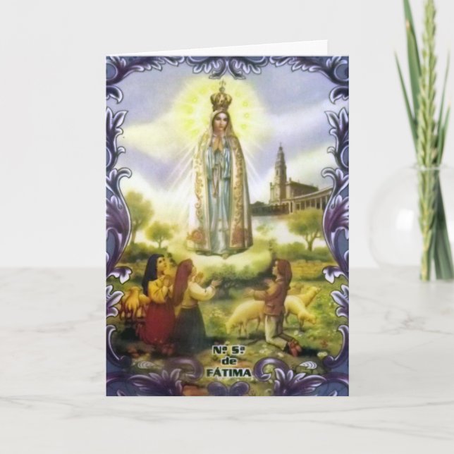 Image of the apparition Our Lady of Fatima Card (Front)