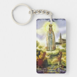 image of the apparition Our Lady of Fatima Key Ring