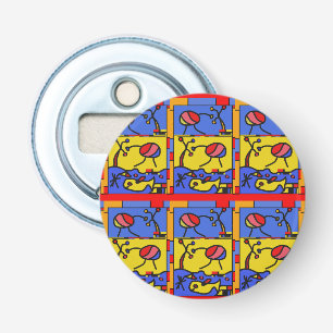 Image with fish modern art bottle opener