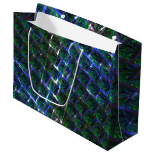 Imagem verde sob grade metálica flutuando? large gift bag