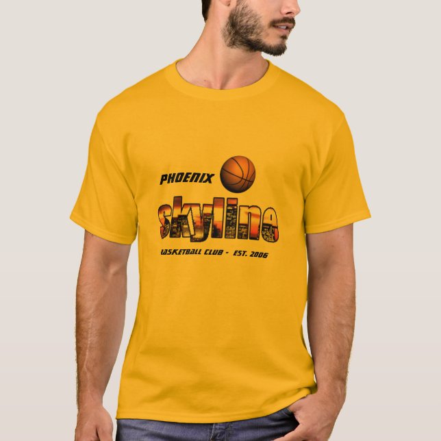 images-1, phoenix-skyline, PHOENIX, BASKETBALL ... T-Shirt (Front)
