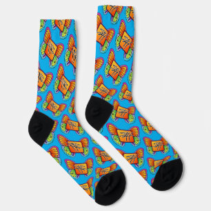Images by Sasha butterfly logo pattern Crew Socks