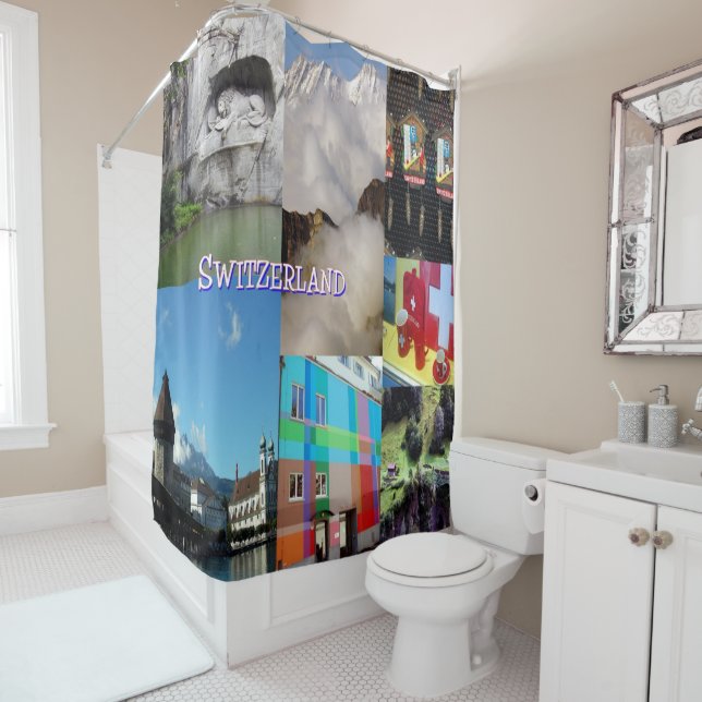 Images of Switzerland Shower Curtain (In Situ)