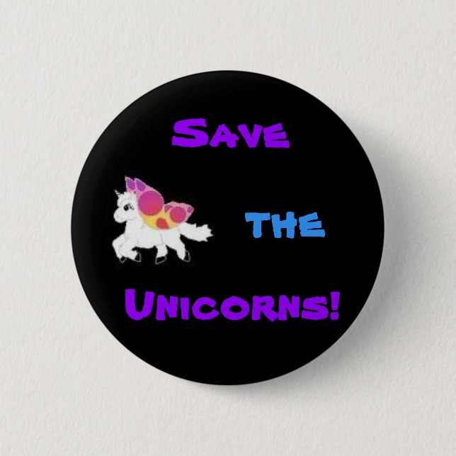 images, Save, the, Unicorns! 6 Cm Round Badge (Front)