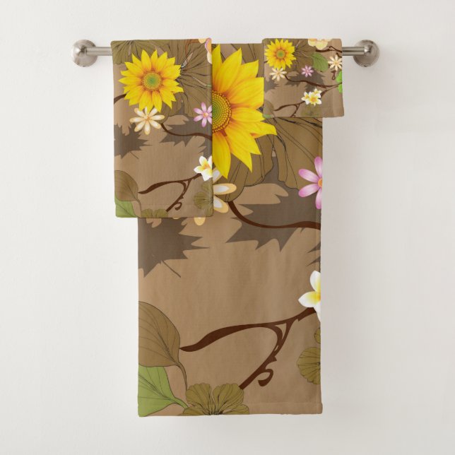 Imaginary Jungle 2 Bath Towel Set (Insitu)