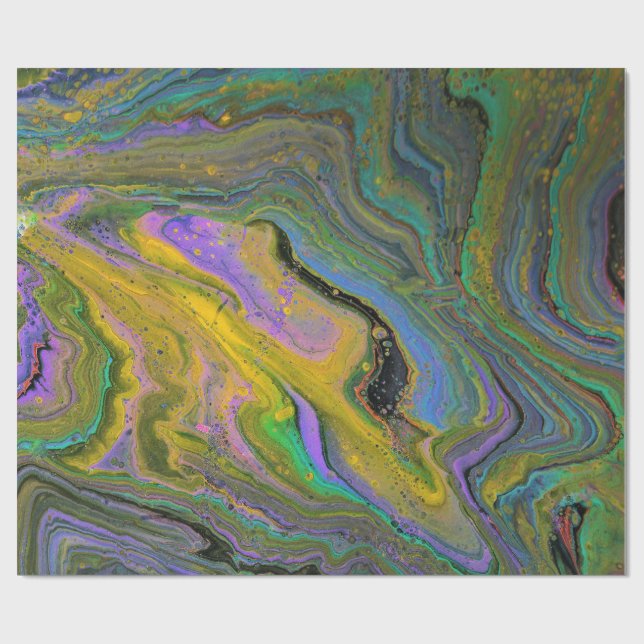 Imagination 2 Vibrant Abstract Wrapping Paper (Flat)