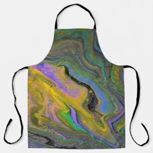 Imagination 2 Vibrant Geode Abstract Apron