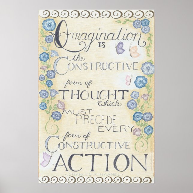 Imagination - Charles Haanel Quote Wall Art (Front)