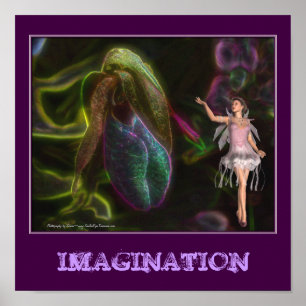 Imagination Fairy And Flower Inspirational Poster