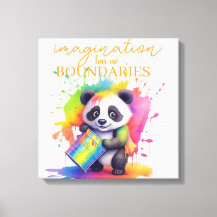 Imagination Has No Boundaries — Kids’ Room Poster Canvas Print