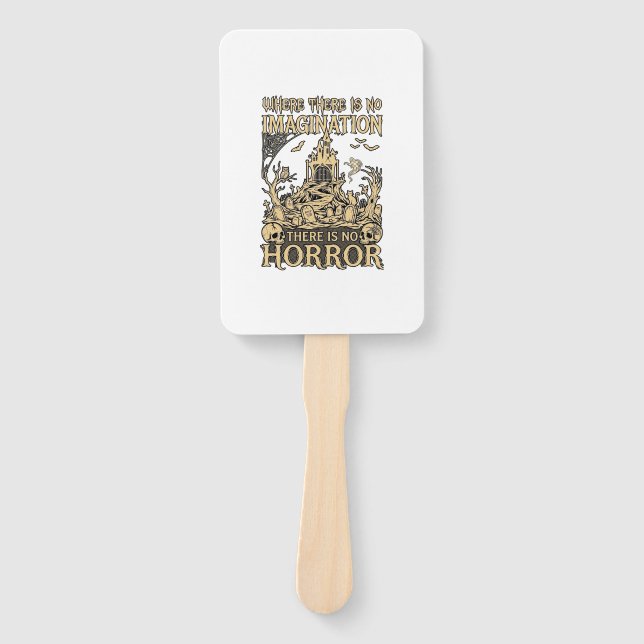 Imagination Horror Halloween Haunted House Cemeter Hand Fan (Front)