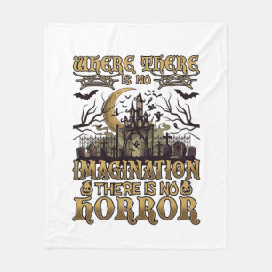 Imagination Horror Halloween Haunted House Graveya Fleece Blanket