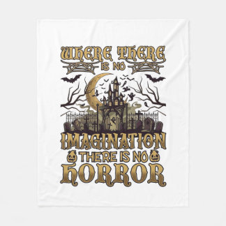 Imagination Horror Halloween Haunted House Graveya Fleece Blanket