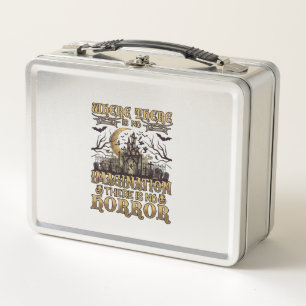 Imagination Horror Halloween Haunted House Graveya Metal Lunch Box