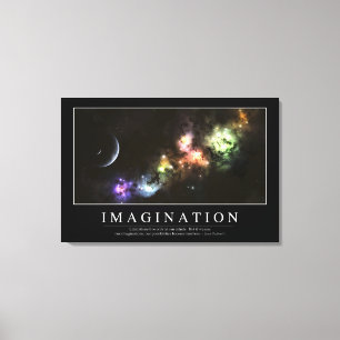 Imagination: Inspirational Quote Canvas Print