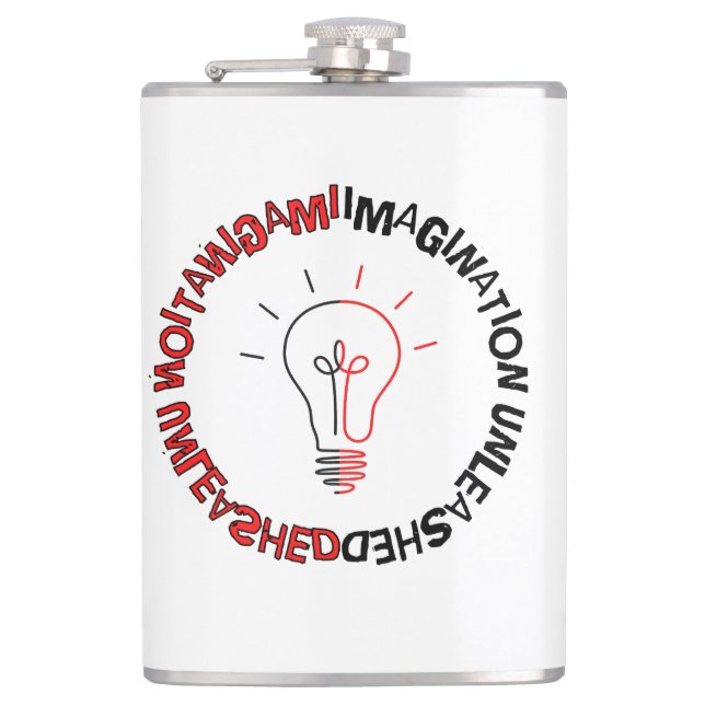 Imagination Unleased,w,Vinyl Wrapped Flask (Front)