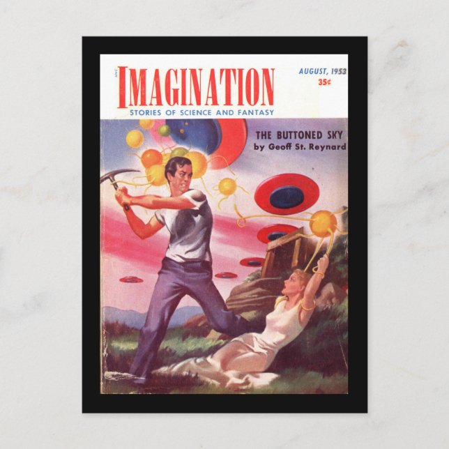 Imagination v04 n07 (1953-08.Greenleaf)_Pulp Art Postcard (Front)