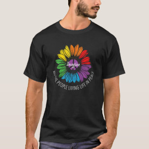 Imagine All The People Living Life In Peace Lgbt T-Shirt