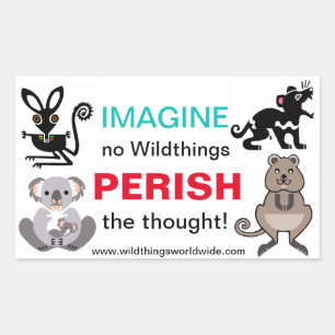 IMAGINE - Animal lover- Endangered animals- Nature Rectangular Sticker
