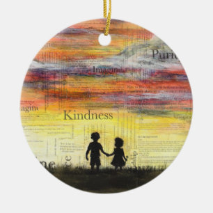 "Imagine" Art Ornament