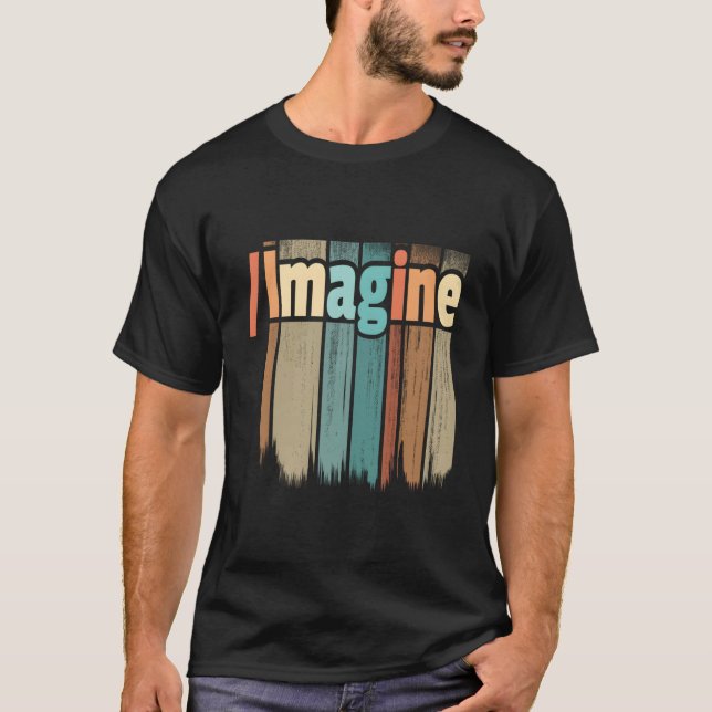Imagine Artificial Intelligence Prompt Retro Ai Ar T-Shirt (Front)