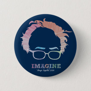 Imagine Bernie Sanders 2016 - watercolors 6 Cm Round Badge
