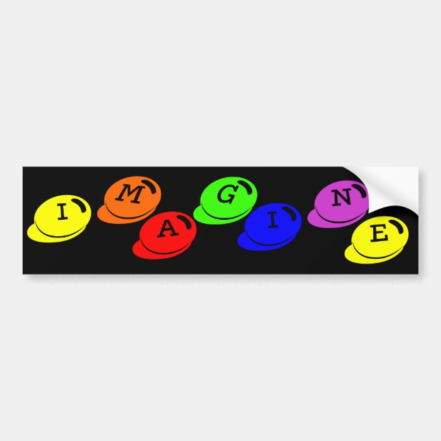 Imagine Bumper Sticker (Front)