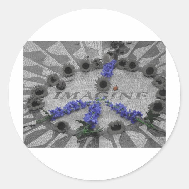 imagine classic round sticker (Front)