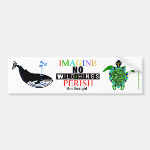 IMAGINE -Conservation- Endangered animals - Bumper Sticker