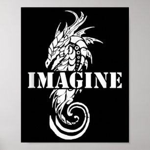 Imagine Fantasy Dragon Tattoo Style  Poster