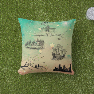 "Imagine If" Outdoor Pillow Cushion